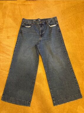 a.n.a Blue High-Rise Wide Leg Jeans